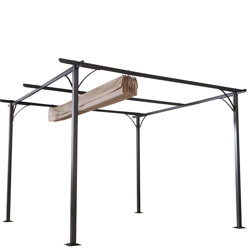 Retractable Pergola ja Canopuy Outdoor Gazebo